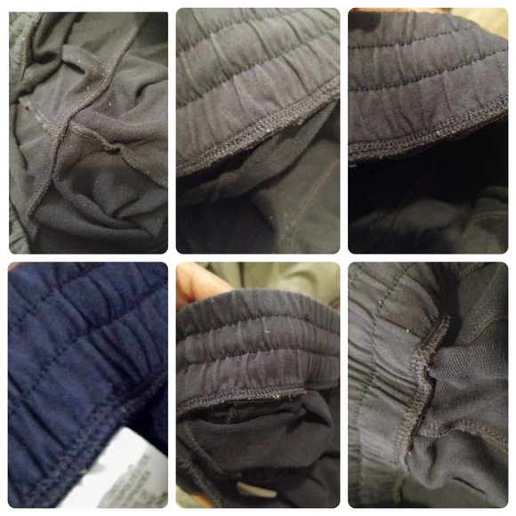 Spalding Navy Casual Drawstring Pockets Relax Fit Hipster sweatpants shorts S/P - Picture 11 of 12